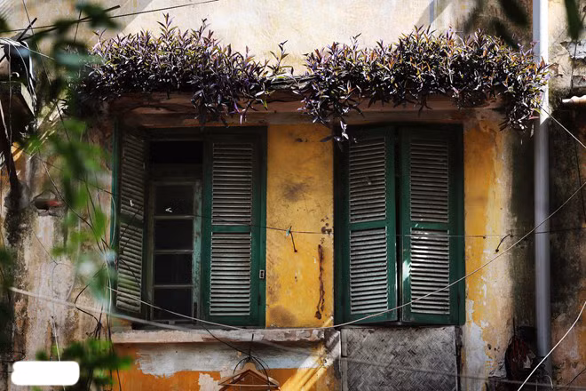 Cửa sổ một ngôi biệt thự cổ.