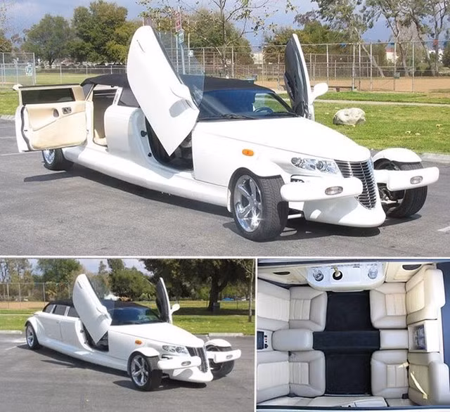 Chrysler Prowler Limo được kéo dài với bốn chỗ ngồi sang trọng. Ảnh: Autogespot.