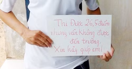 Thi sinh 26,5 diem keu cuu duoc tai tro hoc phi
