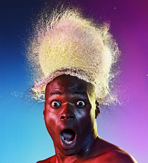 Kiểu tóc như hình quả nấm trên đầu