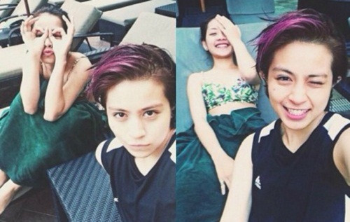 Trên trang cá nhân của cả hai, những hình ảnh tình cảm thân thiết không kém các đôi tình nhân của cả hai cũng được đăng tải thường xuyên.