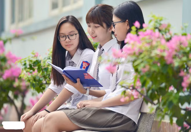 Đại diện nhà trường cho biết, mẫu đồng phục này được áp dụng từ năm học 2013-2014, cùng thời gian ngôi trường được công nhận chuẩn quốc tế.