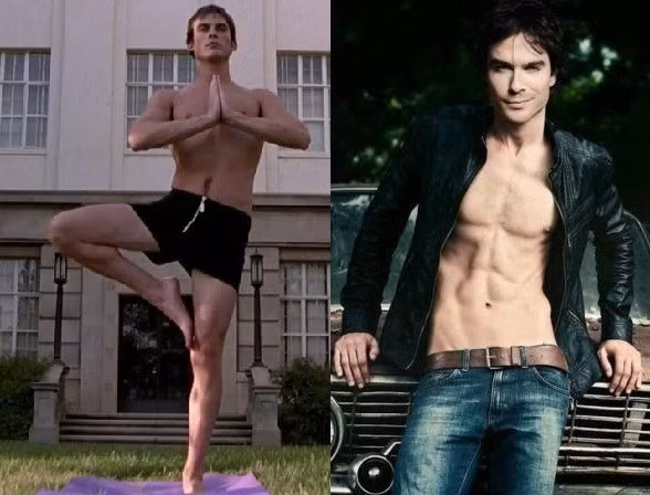 5. Ian Somerhalder: Anh chàng diễn viên điển trai cũng chọn yoga để tạo cơ bắp và luyện tập hàng ngày. Ảnh: Thefashionisto.