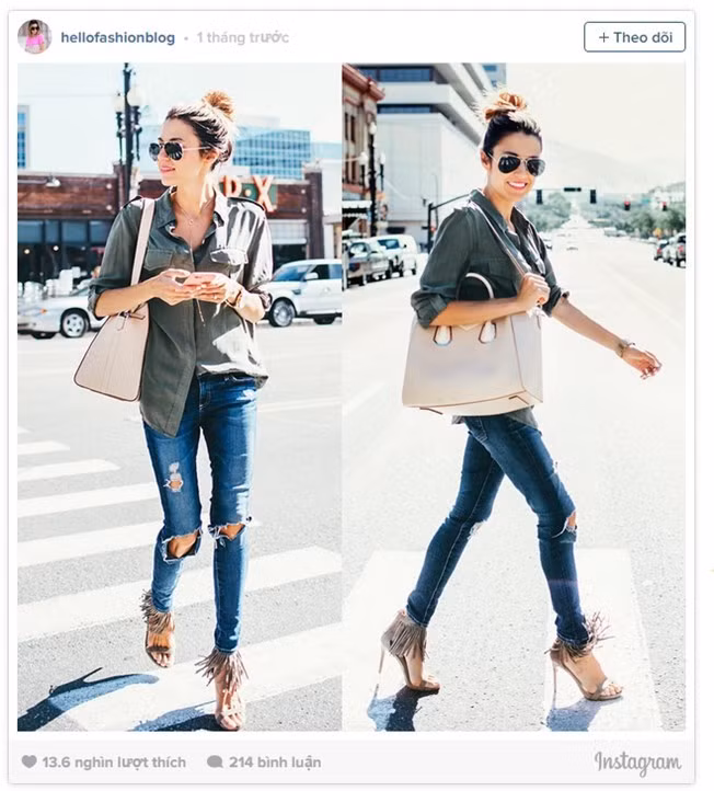 Christine với tên Instagram: HelloFashionBlog.