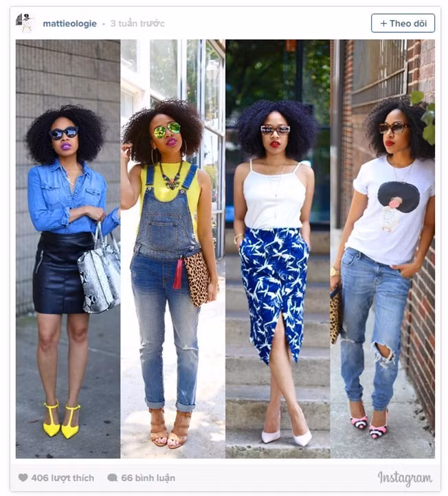 Cô nàng fashionista Mattie với tên Instagram: Mattieologie.