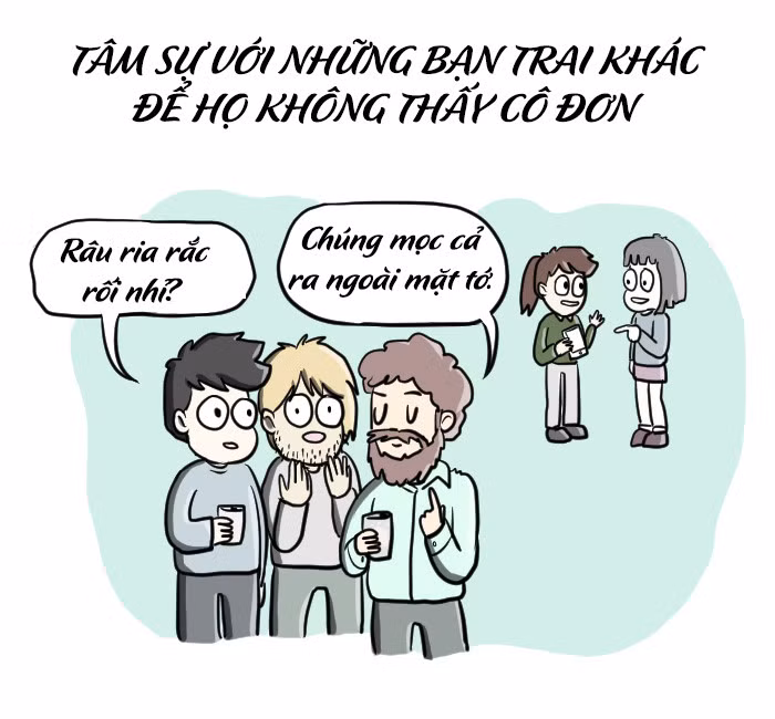 Tại các bữa tiệc, con gái thường túm tụm với nhau buôn chuyện như lâu lắm rồi mới gặp nên thi thoảng bỏ rơi các chàng. Nếu mang tất cả bạn trai đến đó, họ sẽ có cơ hội làm quen với nhau và trở nên thân thiết hơn.