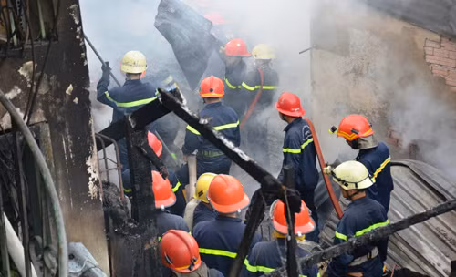 Hiện trường vụ cháy.