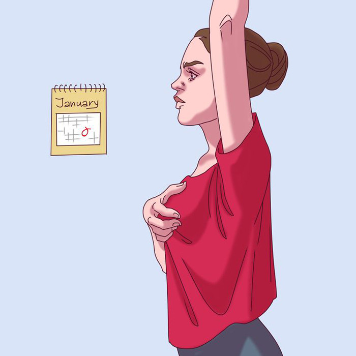 Chuyên gia sức khỏe khuyến cáo, phụ nữ từ 40 tuổi trở lên nên thực hiện các xét nghiệm sàng lọc ung thư vú hàng năm. Trong khi đó, chị em tuổi trưởng thành nên tự kiểm tra ngực ít nhất mỗi tháng một lần.