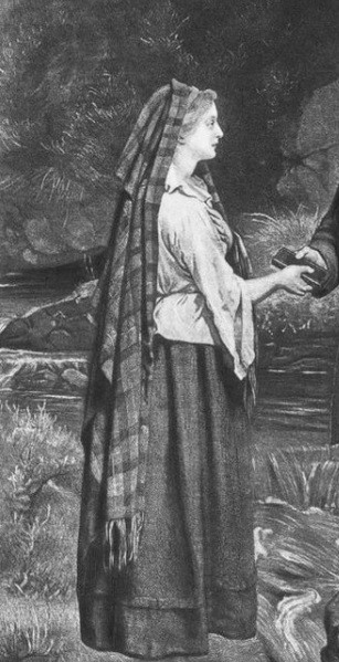 Theo các chuyên gia, bức tranh "The Betrothal" được cho là mô tả khoảnh khắc hứa hôn của nhà thơ nổi tiếng Scotland là Robert Burns với người yêu Mary Campbell.