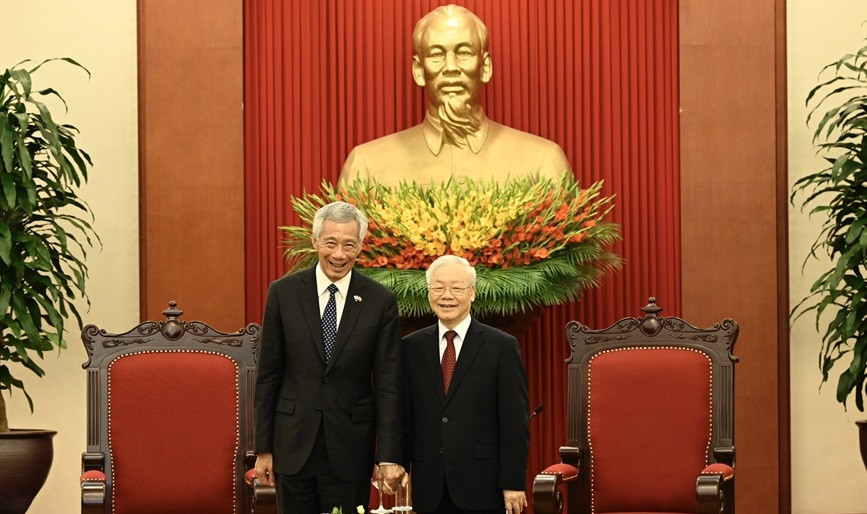 Tổng Bí thư Nguyễn Phú Trọng tiếp Thủ tướng Singapore Lý Hiển Long - Hình 2 Tong Bi thu Nguyen Phu Trong tiep Thu tuong Singapore Ly Hien Long-Hinh-2