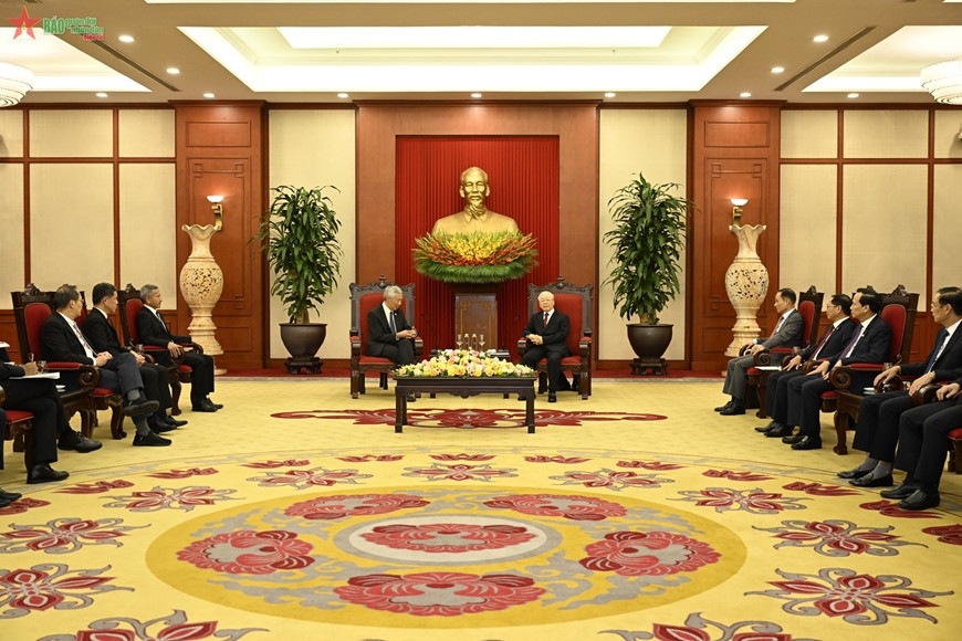 Tổng Bí thư Nguyễn Phú Trọng tiếp Thủ tướng Singapore Lý Hiển Long - Hình 4 Tong Bi thu Nguyen Phu Trong tiep Thu tuong Singapore Ly Hien Long-Hinh-4