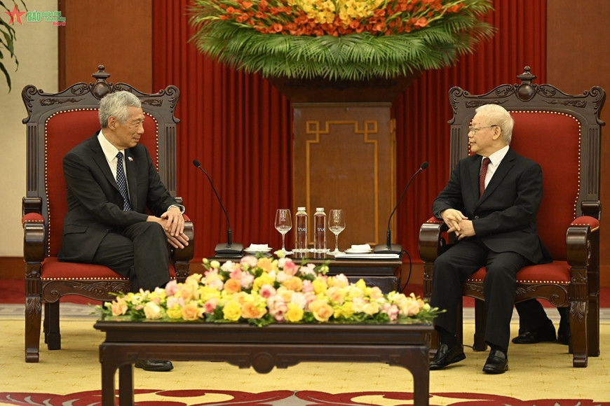 Tổng Bí thư Nguyễn Phú Trọng tiếp Thủ tướng Singapore Lý Hiển Long - Hình 3 Tong Bi thu Nguyen Phu Trong tiep Thu tuong Singapore Ly Hien Long-Hinh-3