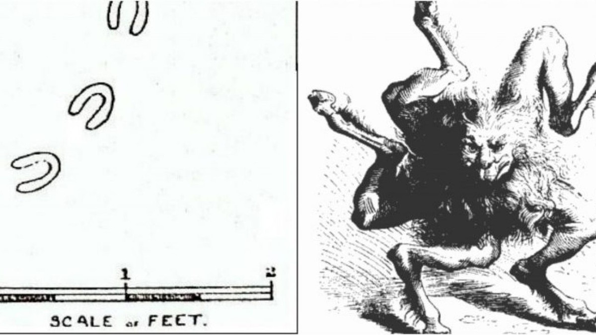 Vào sáng 8/2/1855, người dân sống ở khu vực Đông Devon, Vương quốc Anh thức dậy và đi ra ngoài thì bất ngờ, kinh hãi khi nhìn thấy những dấu chân "quỷ dữ" in trên nền tuyết trắng.