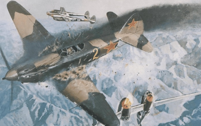 Cuộc đụng độ trên không này diễn ra trong khoảng 15 phút. Theo tài liệu của Hồng quân Liên Xô, trong cuộc đụng độ này, 7 chiến đấu cơ của Mỹ (bao gồm 5 máy bay P-38 và 2 máy bay ném bom B-25) bị bắn hạ và 14 phi công thiệt mạng. Trong khi đó, Liên Xô có 3 máy bay bị bắn rơi, 32 binh sĩ thiệt mạng và 37 người khác bị thương.