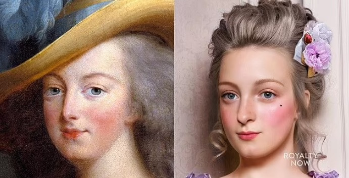 Dung mạo xinh đẹp của hoàng hậu Pháp Marie Antoinette. Nếu sống vào thời đại ngày nay, bà cũng là một tuyệt sắc giai nhân.