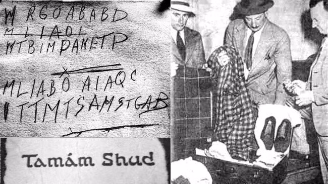 Từ "Tamam Shud" xuất hiện ở trang cuối tập thơ "The Rubaiyat" của Omar Khayyam. Về sau, các nhà điều tra tìm thấy một bản tập thơ của Khayyam chứa đoạn ký tự nguệch ngoạc được cho là những ghi chú cuối cùng của nạn nhân.