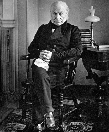 Chân dung Tổng thống Mỹ John Quincy Adams năm 1843. Đây là bức ảnh chụp chủ nhân Nhà Trắng đầu tiên trong lịch sử nước Mỹ.