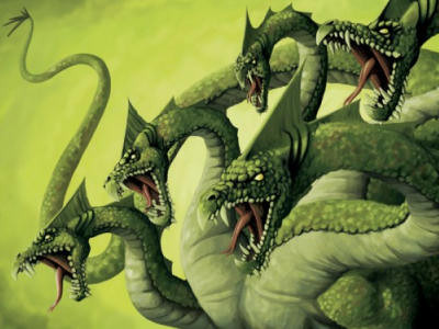 Nơi trú ngụ của quái vật Hydra là đầm lầy thuộc vùng Lernaean của Hy Lạp. Nó là con của quái vật biển trăm đầu trăm đuôi Typhon (cha) và mẹ là "nữ chúa của muôn loài quái vật" Ekhidna.