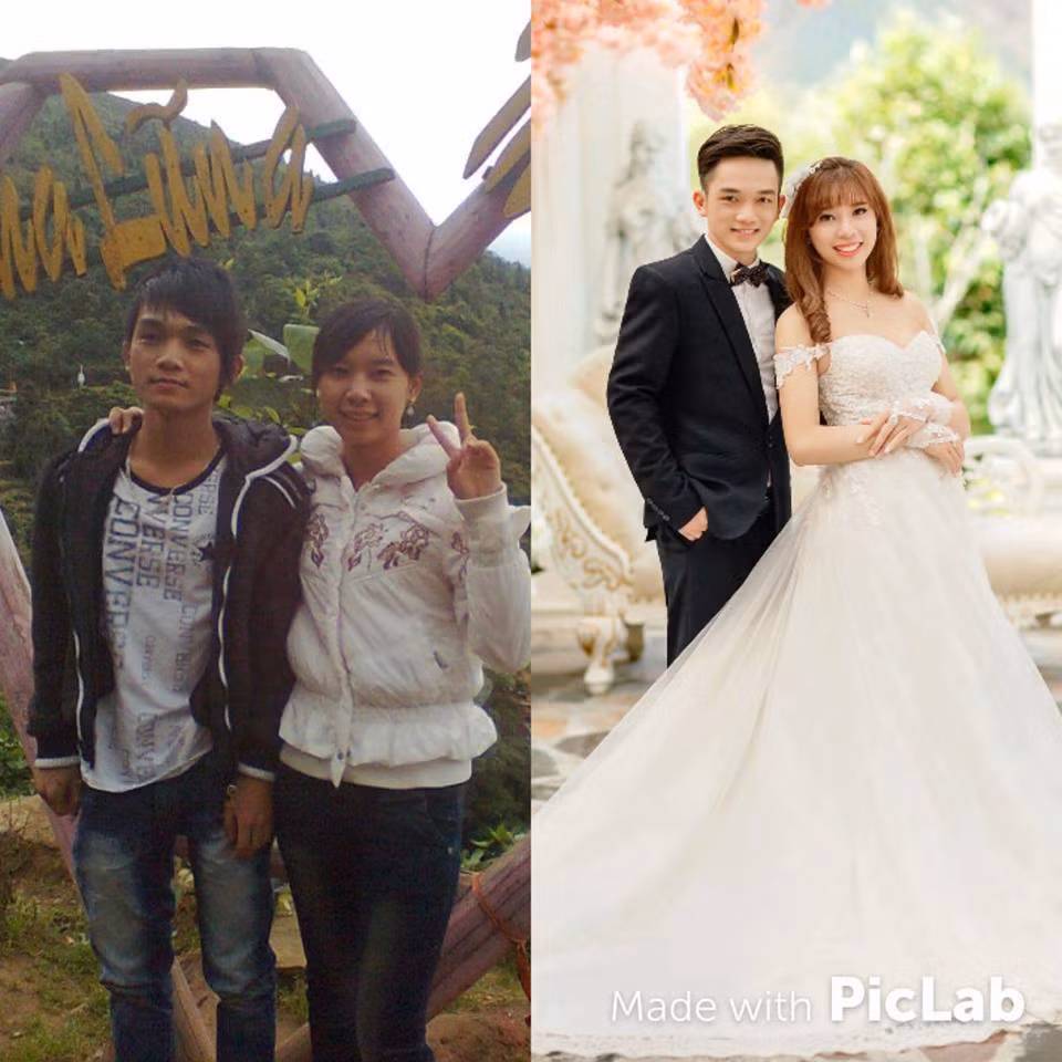 Cái kết đẹp của một cặp đôi sau 6 năm là bạn thân. Cả hai đã thay đổi đến ngỡ ngàng trong bức ảnh "ngày ấy - bây giờ".