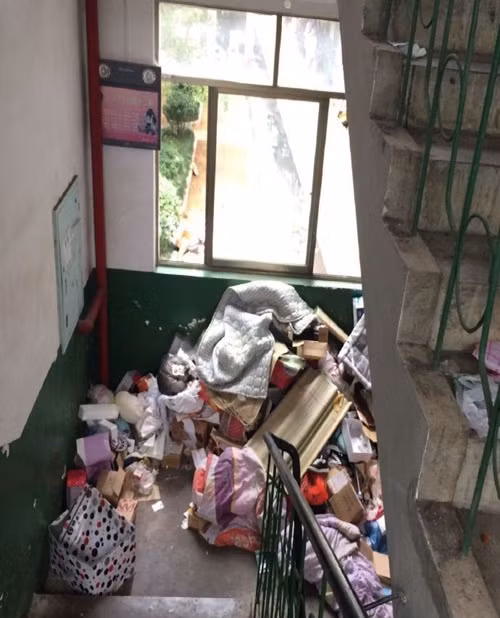 Thêm vào trận mưa đổ xuống khiến đống rác bốc mùi hôi thối cực kỳ khó chịu, ảnh hưởng nghiêm trọng đến đời sống của sinh viên.