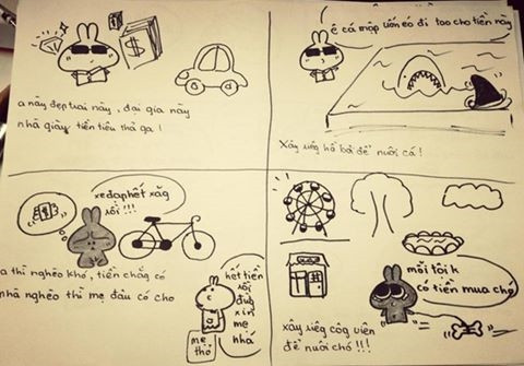 Độ cầu kì của các " siêu phẩm giấy nháp" được thể hiện ngay trên mặt giấy, từ thơ, văn, đến truyện tranh ngắn được các thí sinh vẽ ra khiến không ít người khi xem đều "cười ra nước mắt".