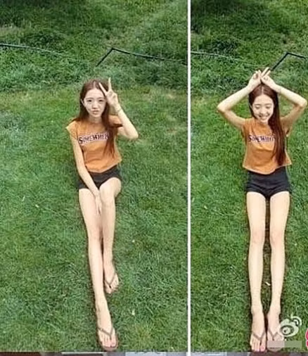 Điều đáng nói là chàng trai này cảm thấy vô cùng may mắn khi có bạn gái chân dài theo đúng cả nghĩa đen lẫn nghĩa bóng.