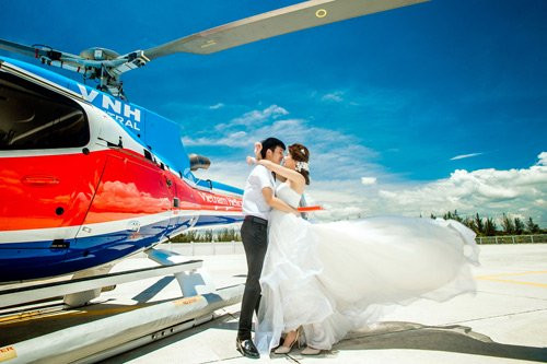 Nguyễn Chiến và Quỳnh Hương chi 20 triệu để có bộ ảnh cưới đẹp mắt này.