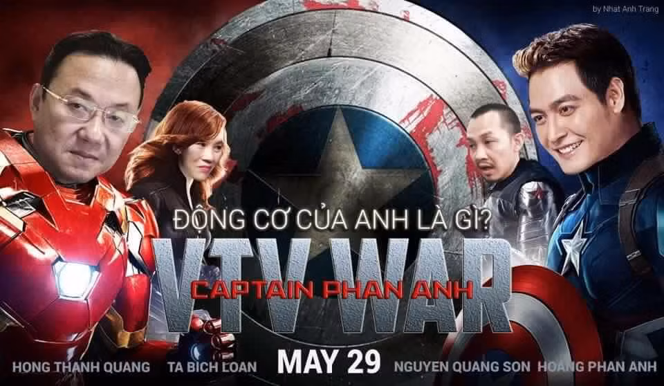 Các khách mời trong chương trình xuất hiện trên poster phim "VTV War".