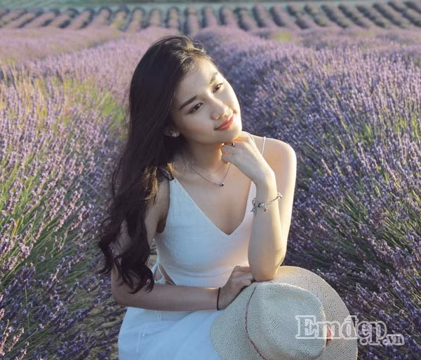 Những bức ảnh của Phương Thảo được ghi lại ở cánh đồng hoa nằm sát quốc lộ D6. Nếu bạn là một lữ hành tình cờ qua đây thôi chắc chắn cũng không thể cưỡng lại lời mời mọc mà dừng lại ngắm nhìn bức họa mê mẩn lòng người ấy.