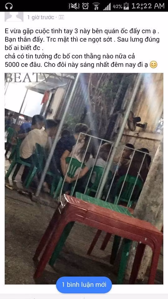 Xôn xao bức ảnh chuyện tình tay ba.