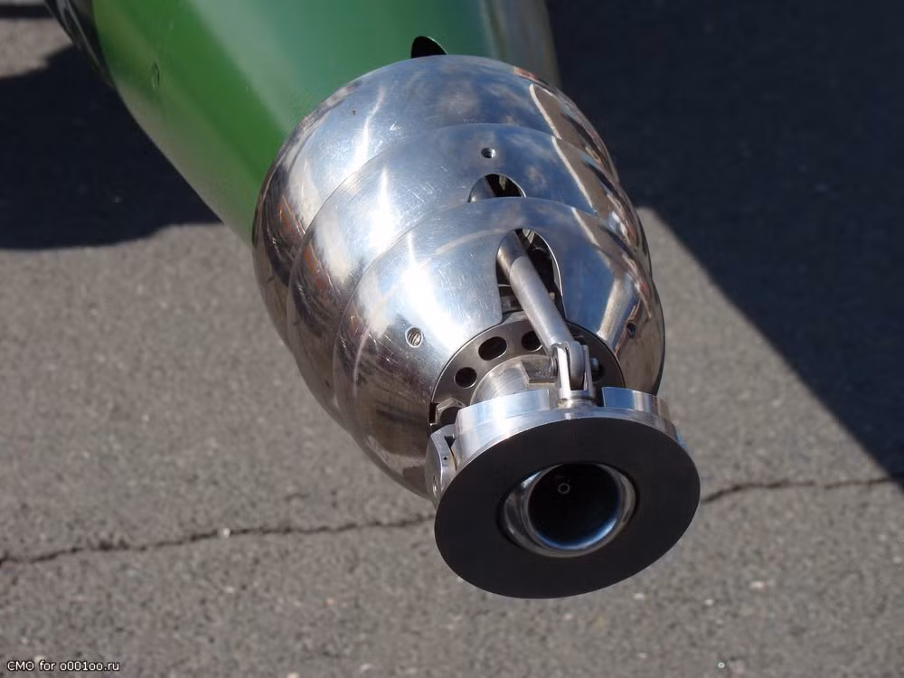 Tốc độ siêu cao dưới nước mà Shkval đạt được là nhờ ứng dụng hiện tượng siêu khoang – ngư lôi chuyển động trong một bong bóng khí khổng lồ, làm giảm đáng kể lực ma sát và cho phép ngư lôi chuyển động ở tốc độc cực cao. Ảnh: Cận cảnh đầu mũi ngư lôi – nơi tạo ra hiện tượng siêu khoang.