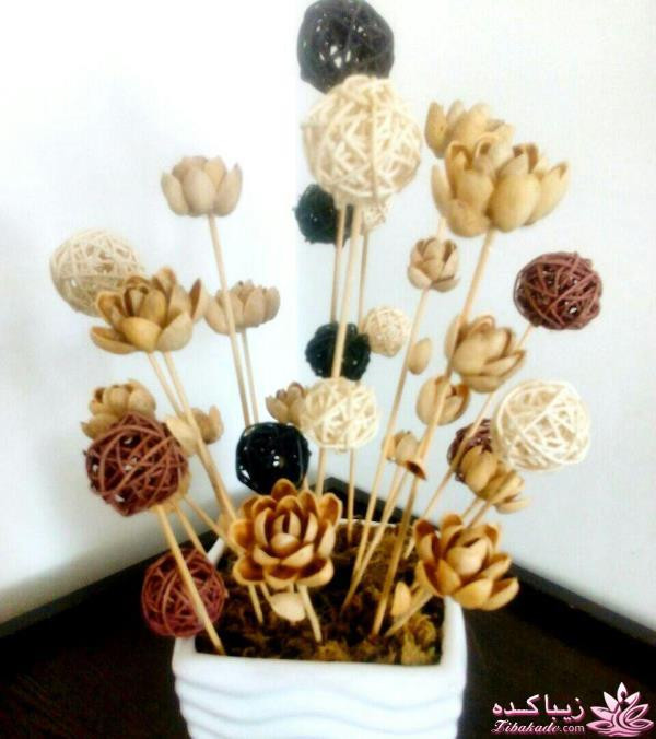 Những lọ hoa khô độc đáo, mang lại màu sắc mới cho ngôi nhà. Ảnh: zibakade.com