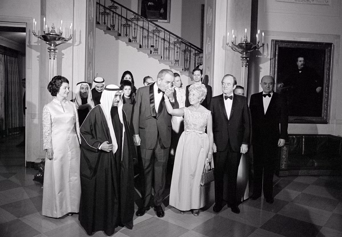 Tổng thống Johnson trong một buổi tiệc tại Nhà Trắng.