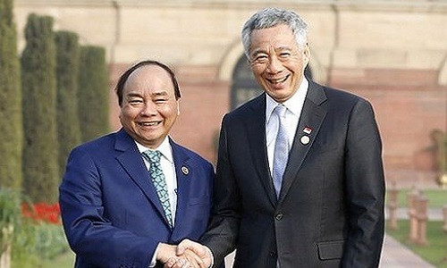 Thủ tướng Nguyễn Xuân Phúc và Thủ tướng Singapore Lý Hiển Long