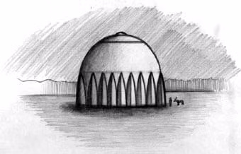 Nơi đây từng là khu vực sinh sống của dân du mục Evenk. Những người này từng tiết lộ nhìn thấy những tấm kim loại rất sắc bén và có màu sắc giống như kim loại đồng.