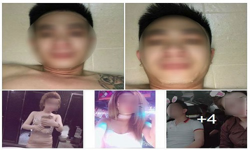 Nam thanh niên đăng ảnh mình khóc và chân dung người yêu trong bài viết.