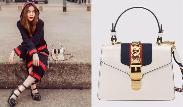 Lại là một thiết kế túi nữa đến từ Gucci nằm trong BST hàng hiệu của Hà Hồ. Nó trị giá 2.795 USD (63 triệu VND).
