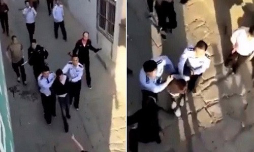 Cảnh sát bắt giữ đối tượng.