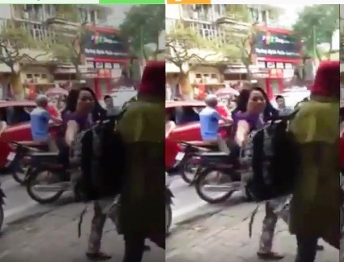 Cô gái khiến một người phụ nữ bức xúc.