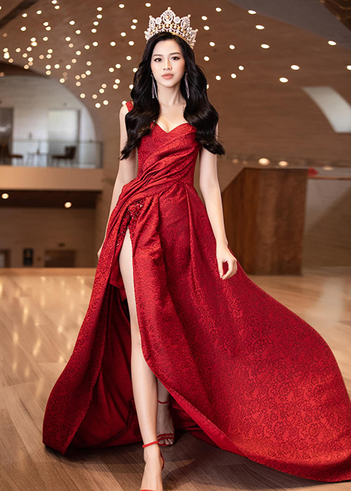 Vào thời điểm đăng quang hoa hậu, Đỗ Thị Hà có chiều cao 1m75, số đo ba vòng 80-60-90.