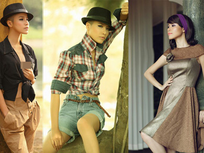 Quyết định xuống tóc của Bảo Trúc không được mẹ đồng tình. Tuy nhiên, nữ người mẫu vẫn thuyết phục được mẹ nhờ tình yêu với nghệ thuật. Ảnh: Đất Việt