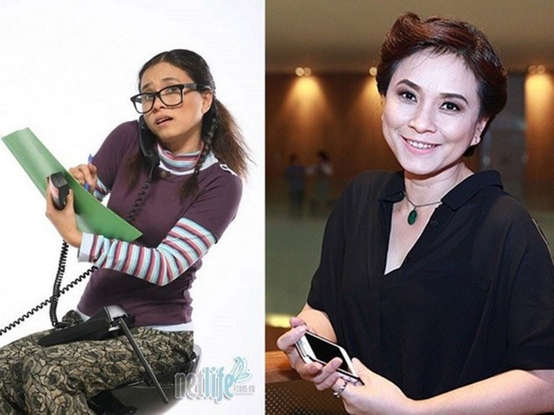 Nghệ sĩ Ngọc Hiệp vào vai Huyền Diệu trong “Cô gái xấu xí” cũng gặp không ít khó khăn. Cô phải đeo niềng đến mức ê ẩm quai hàm, tóc phải làm cho xù đơ. Ảnh: Giao thông