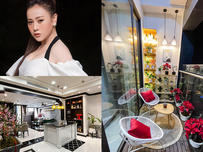 Phương Oanh dành 2 ngày để trang trí căn hộ mới mua đón năm mới.