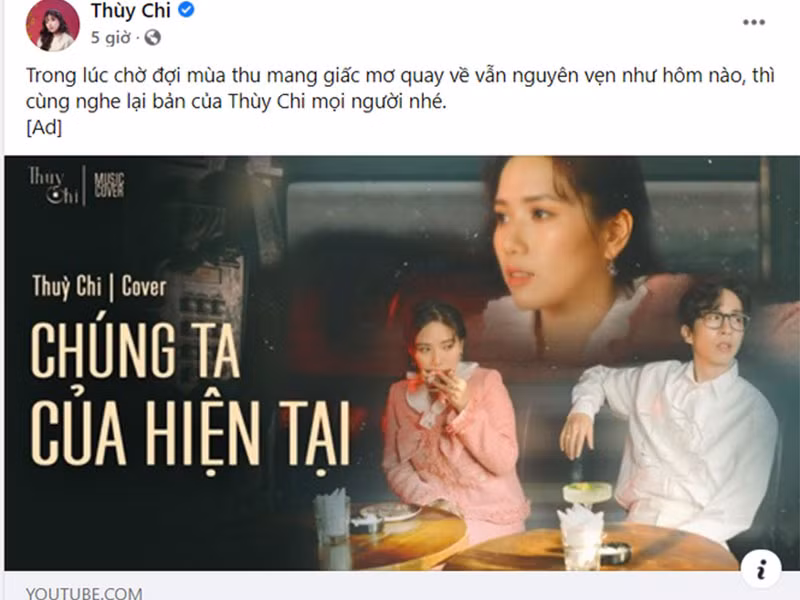 Mới đây, trong khi MV “Chúng ta của hiện tại” của Sơn Tùng M-TP bị gỡ vì vấn đề bản quyền, fanpage Thùy Chi chia sẻ lại bản cover ca khúc này kèm caption khá nhạy cảm.