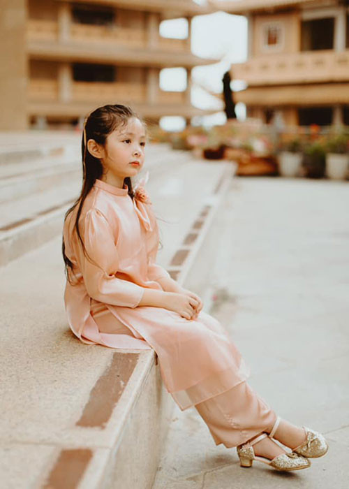 Mộc Trà lớn phổng phao khi lên 7 tuổi.