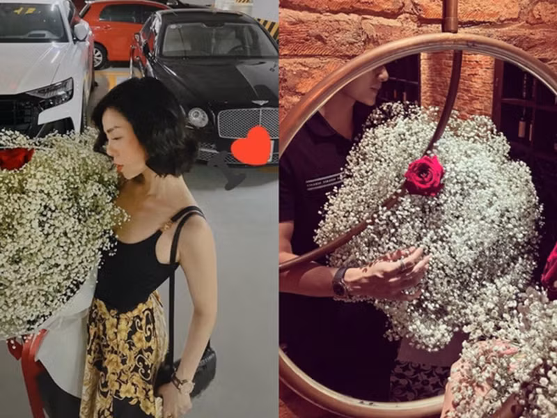 Lâm Bảo Châu để lộ bằng chứng tặng hoa Lệ Quyên mừng cô tậu xe mới.