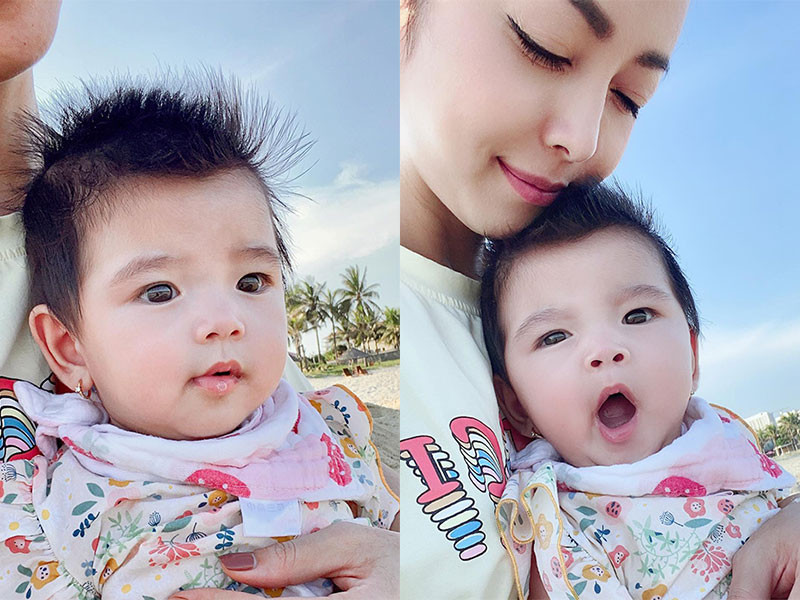 Jennifer Phạm thi thoảng đăng tải hình ảnh con gái út trên trang cá nhân.