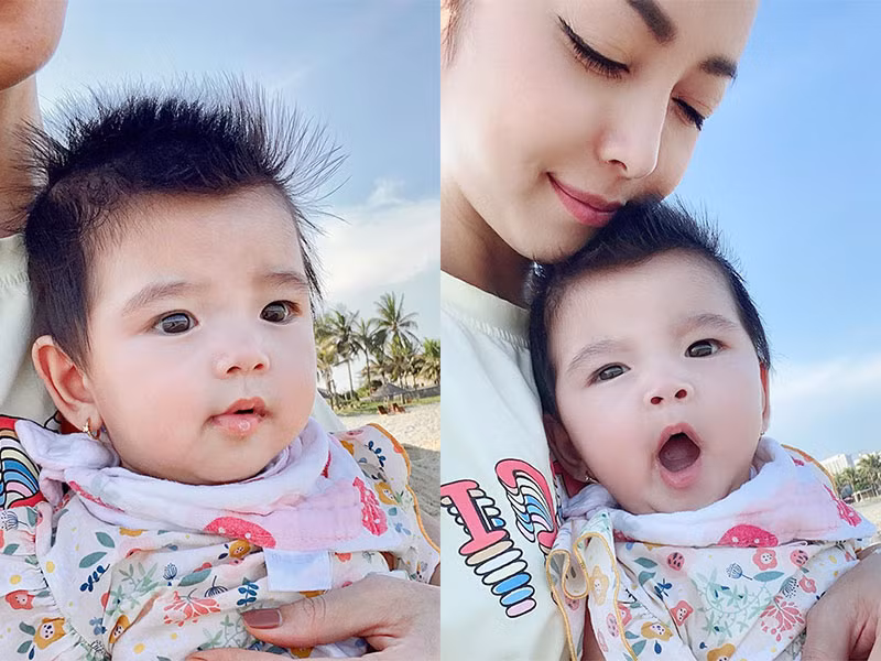 Jennifer Phạm thi thoảng đăng tải hình ảnh con gái út trên trang cá nhân.