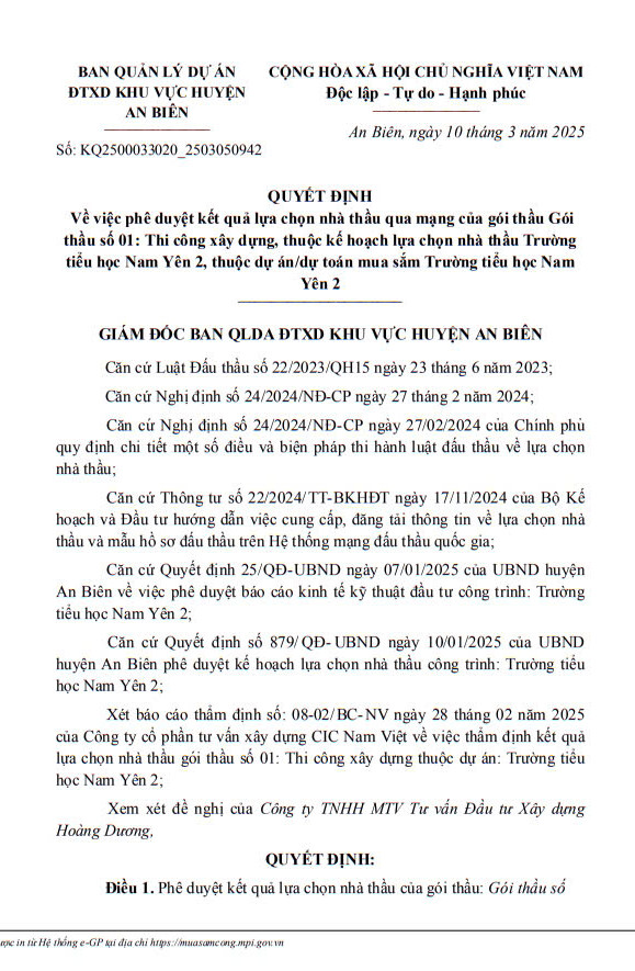 Kiên Giang: Cty Sao Vàng trúng gói xây dựng trường tiểu học Nam Yên 3 - Hình 3 Kien Giang: Cty Sao Vang trung goi xay dung truong tieu hoc Nam Yen 3-Hinh-3