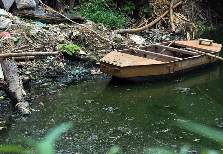 Tương tự, con mương ở khu vực ngõ 124 và ngách 124/45 Âu Cơ (phường Tứ Liên, quận Tây Hồ, Hà Nội) bị ô nhiễm nhiều năm, đang trở thành nơi trú ngụ lý tưởng cho muỗi sinh sôi, phát triển, tiềm ẩn dịch bệnh.